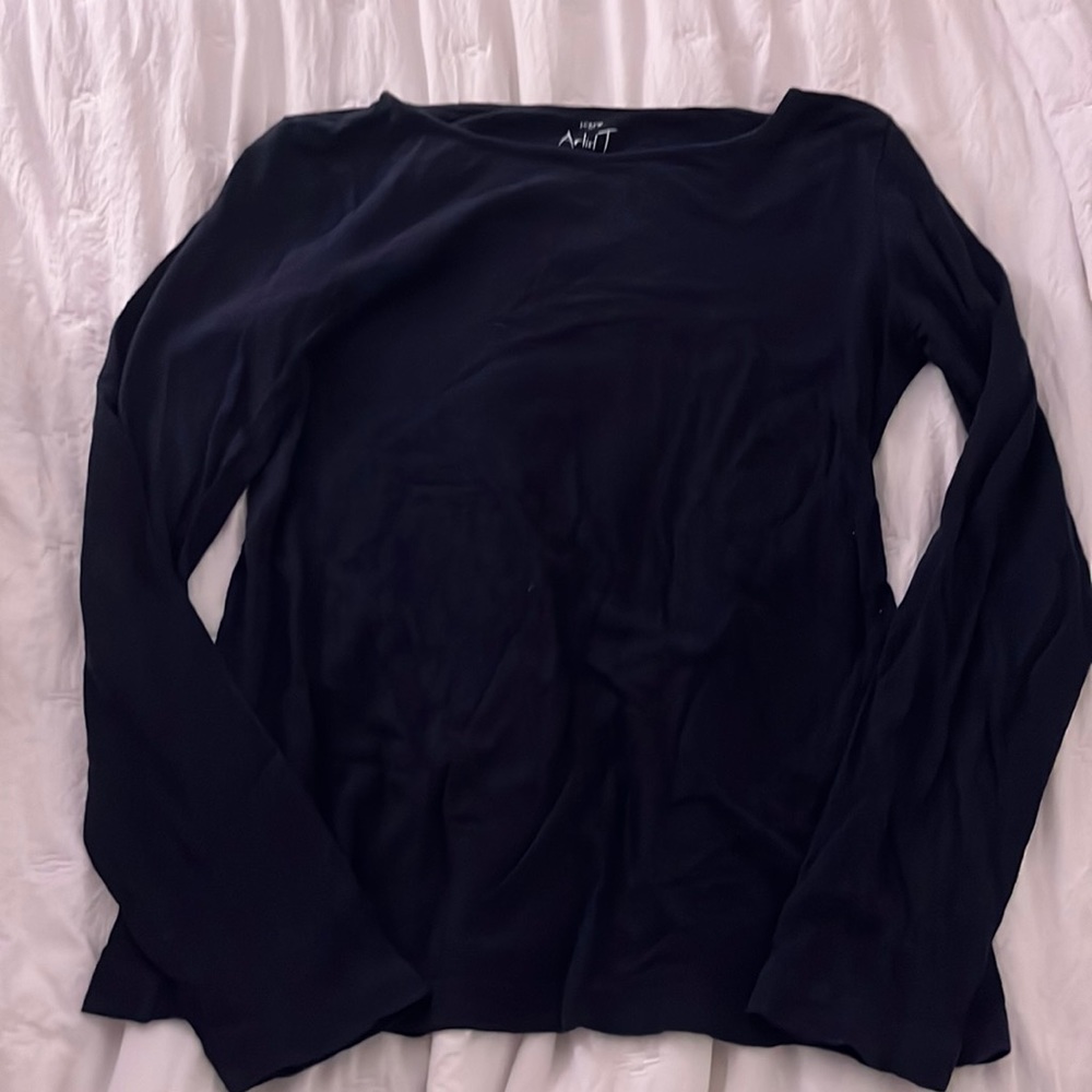 Long sleeve navy blue shirt